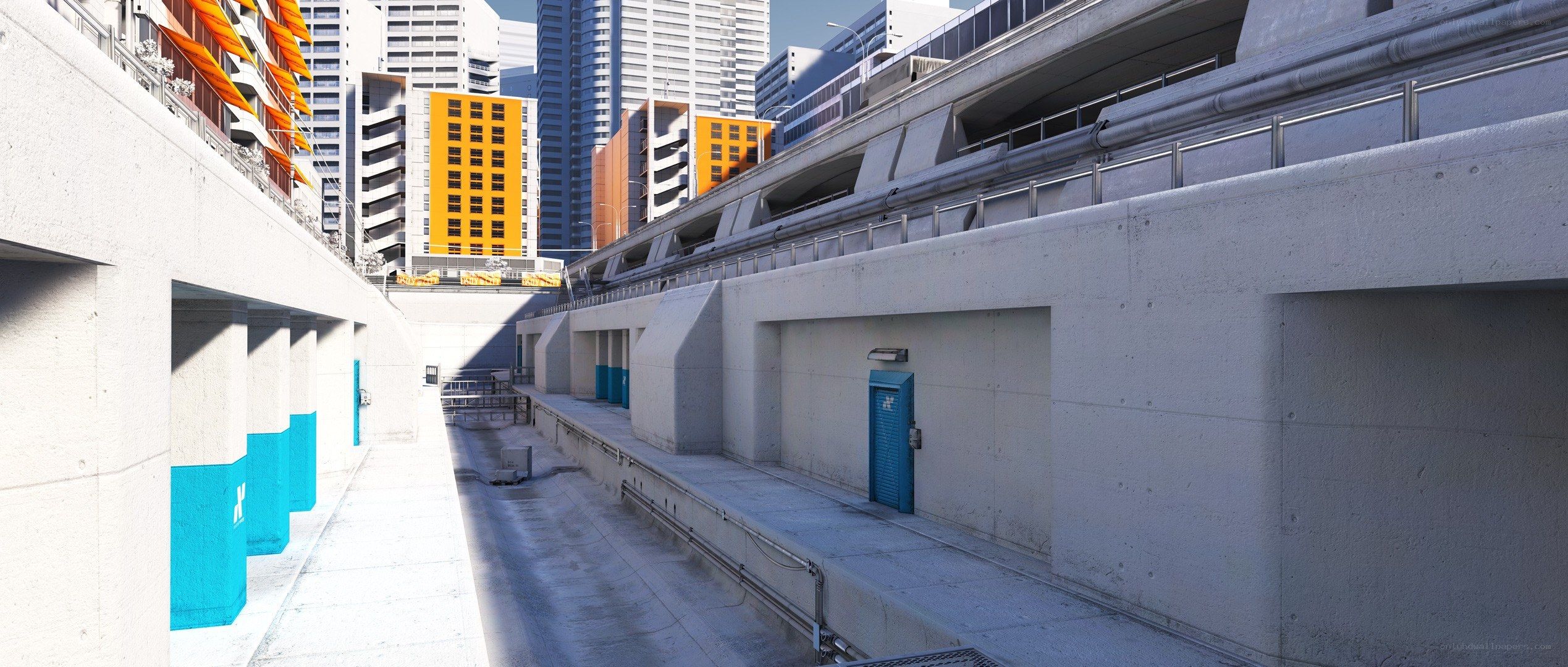 urban concrete underpass