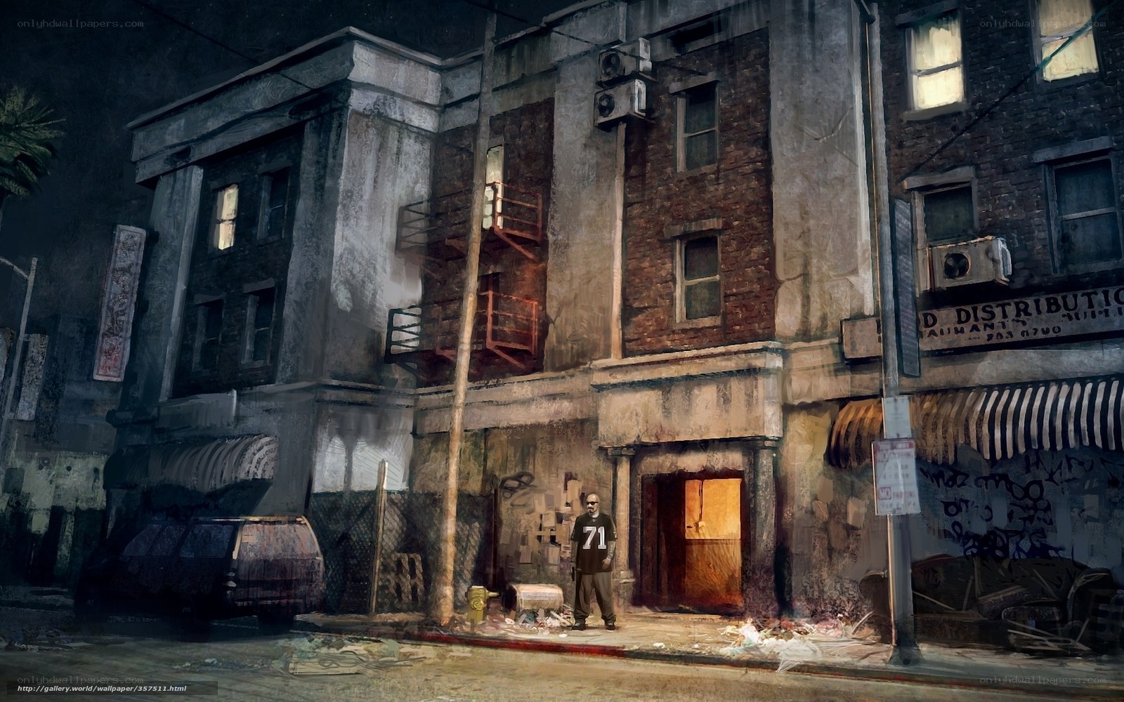 Urban decay at night