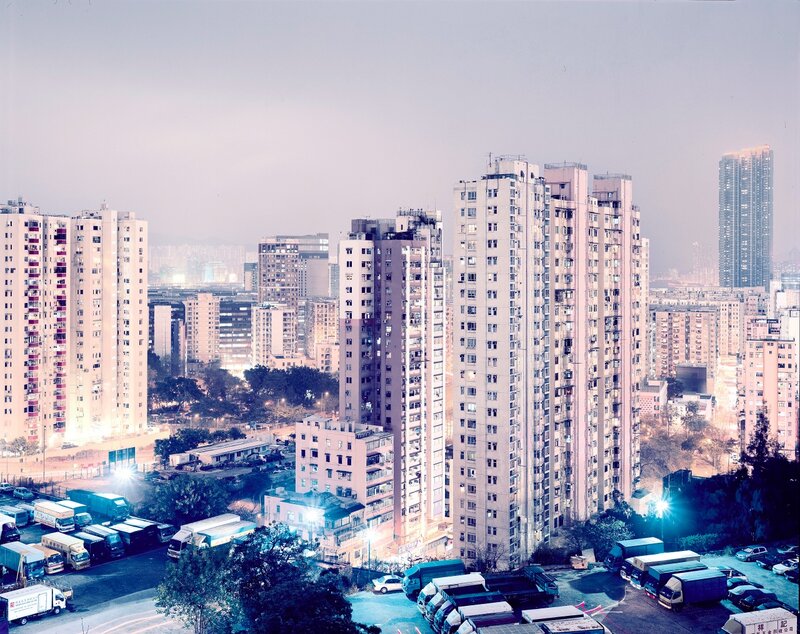 Urban high-rise apartment buildings