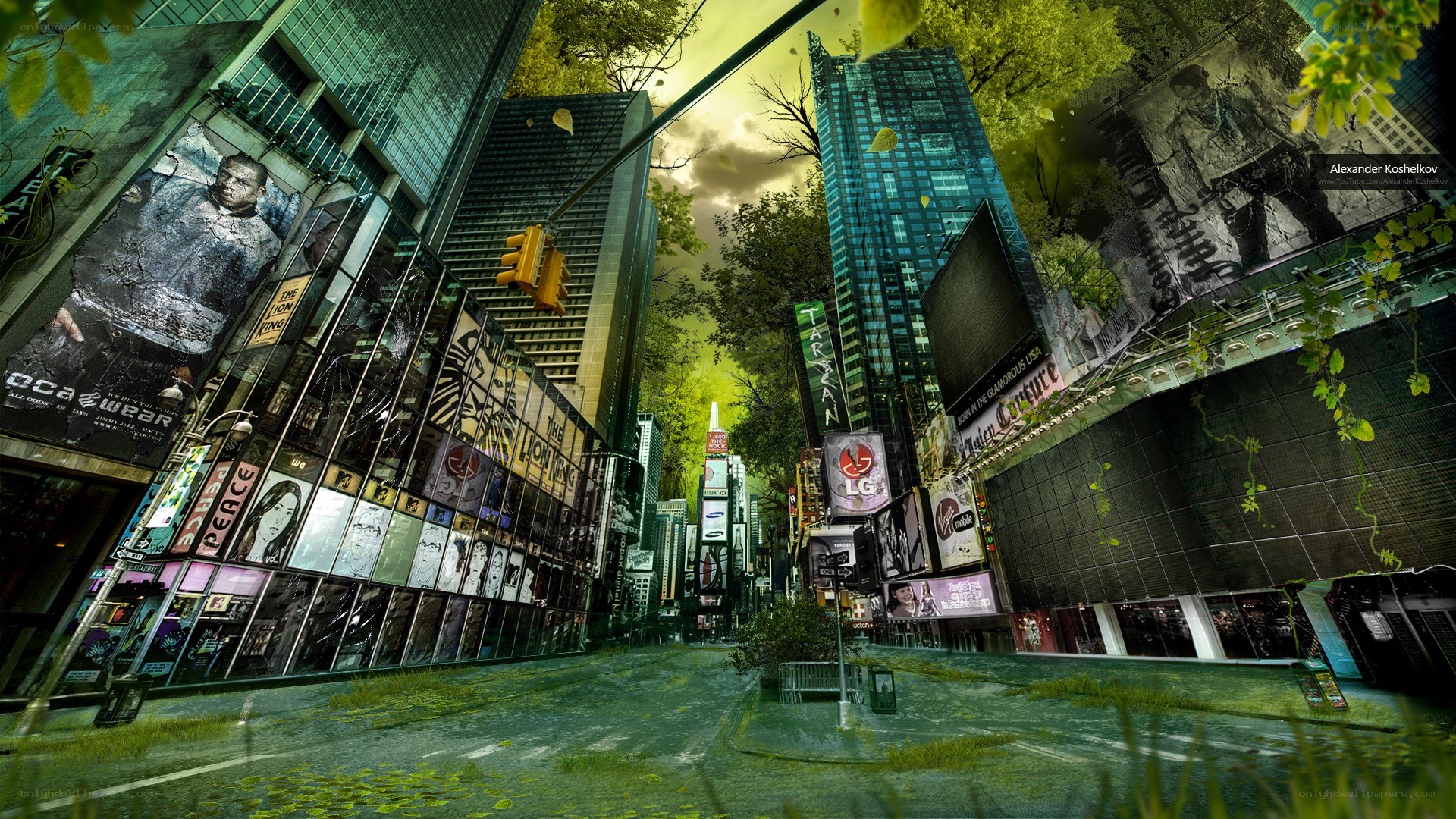 Urban jungle cityscape