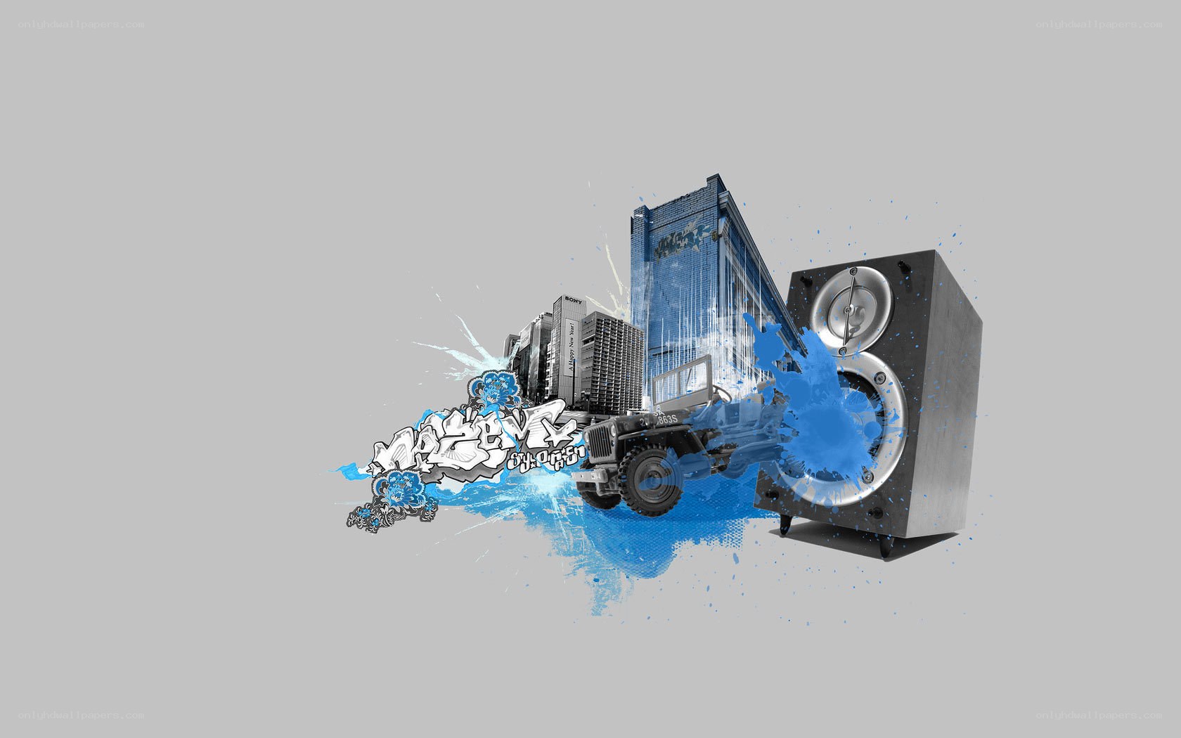 urban music collage