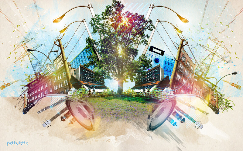 urban nature collage