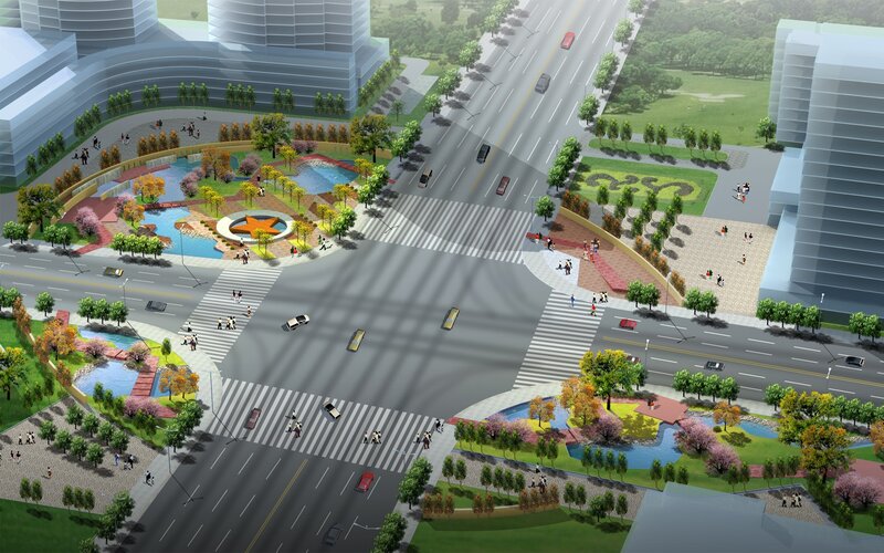 Urban Park Intersection