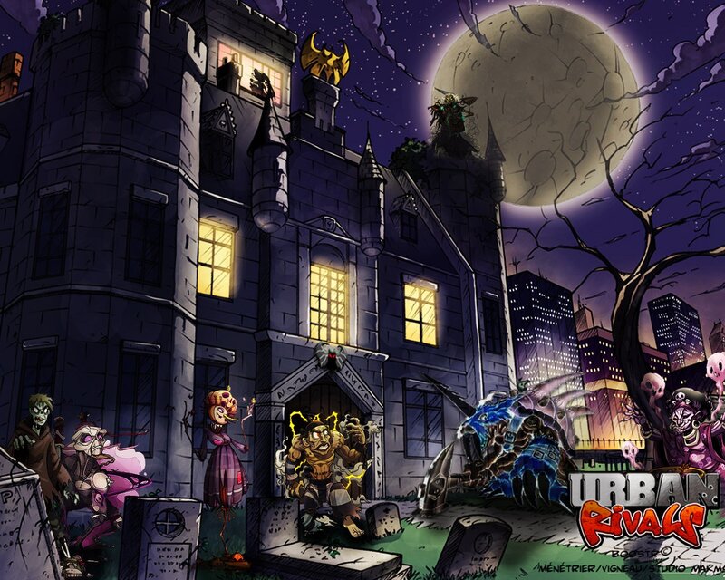 Urban Rivals Halloween scene