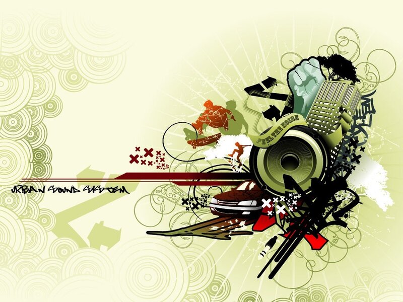 urban sound system collage