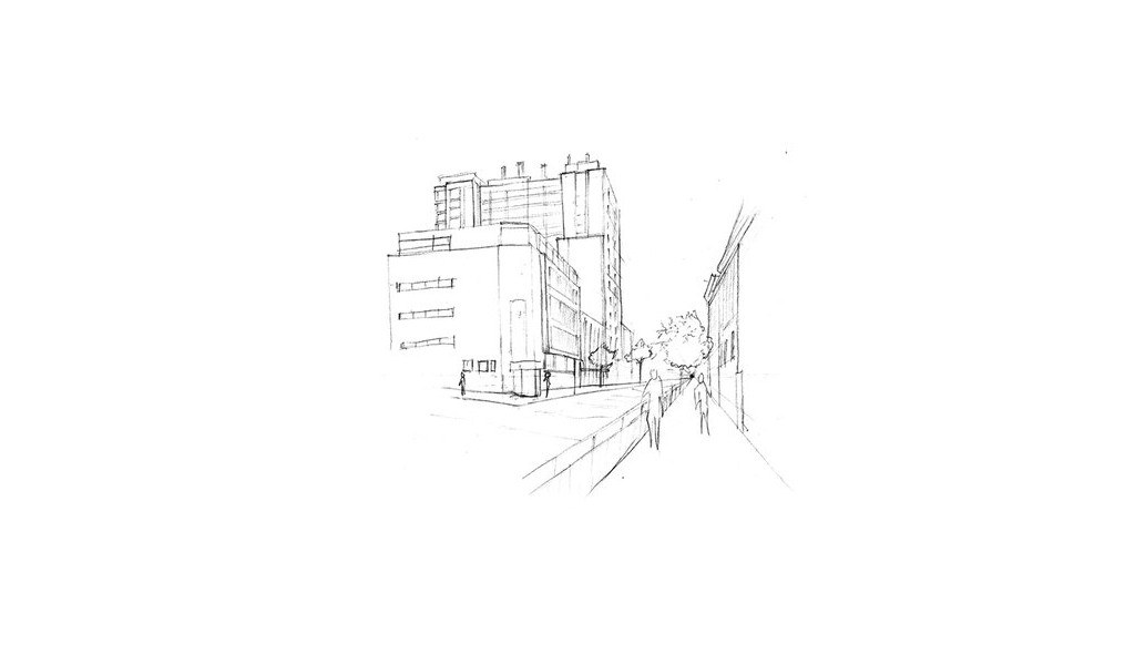 urban street sketch
