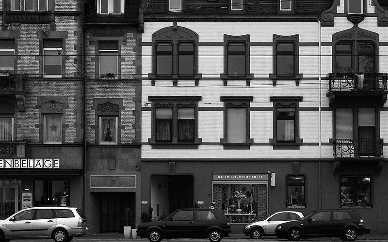 urban street with historic buildings