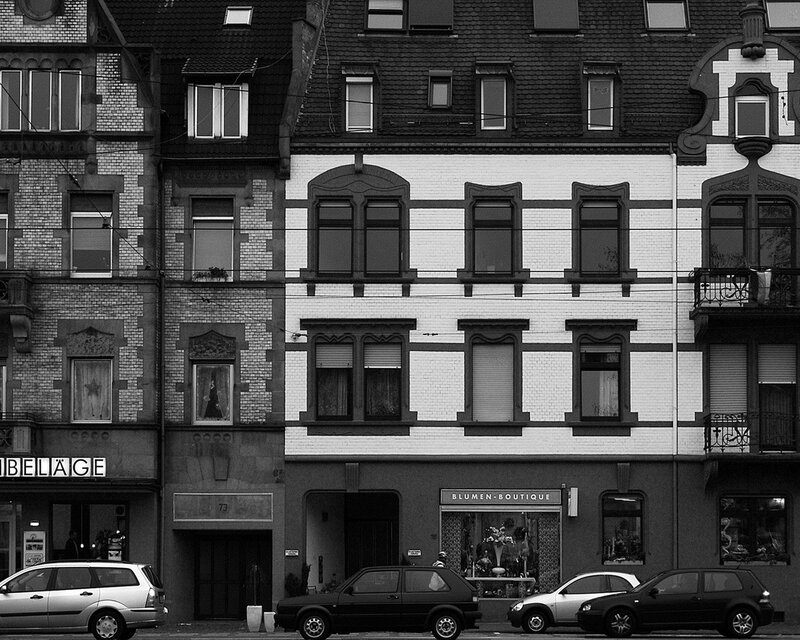 urban street with historic buildings