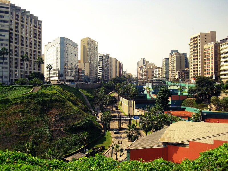 Urban view of Lima skyline