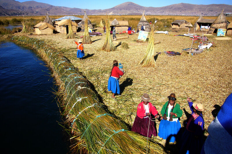 Uros People on Reed Island