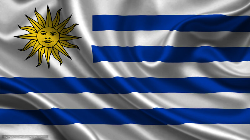 Uruguay flag waving
