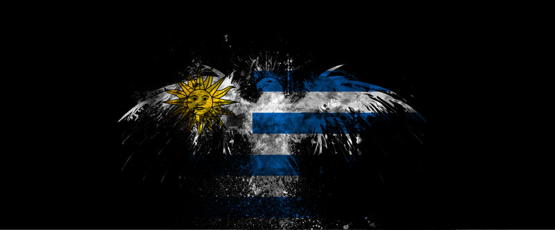 Uruguay flag with sun and eagle