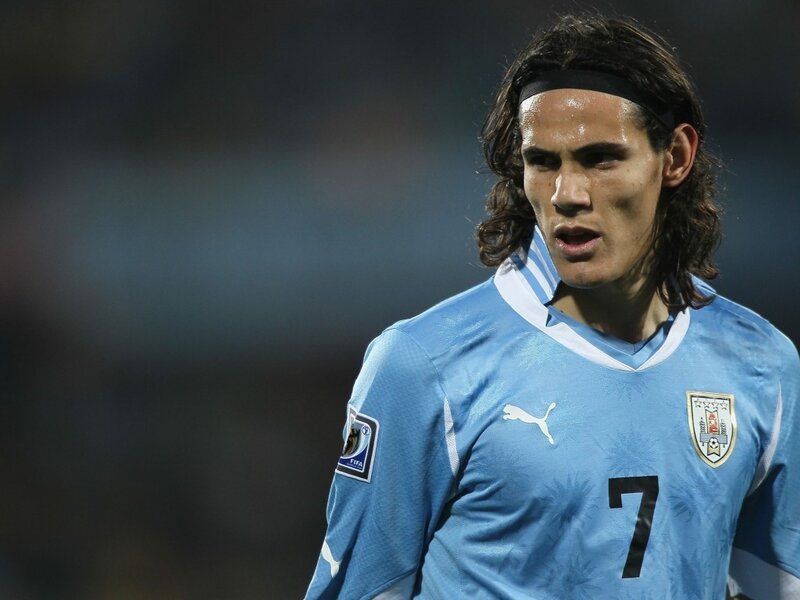 Uruguay football player in action