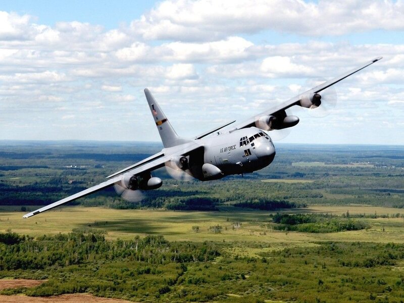 US Air Force C-130 Aircraft — Green