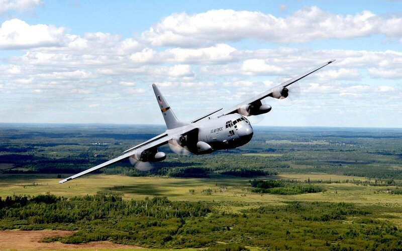 US Air Force C-130 Hercules in flight