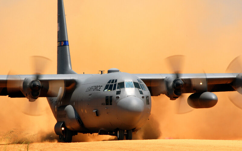 US Air Force C-130 Hercules — Orange