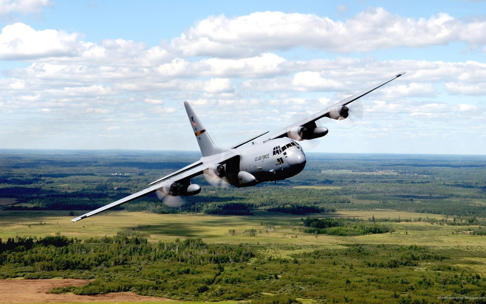 US Air Force C-130 in flight
