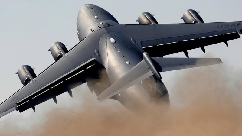 US Air Force C-17 in flight