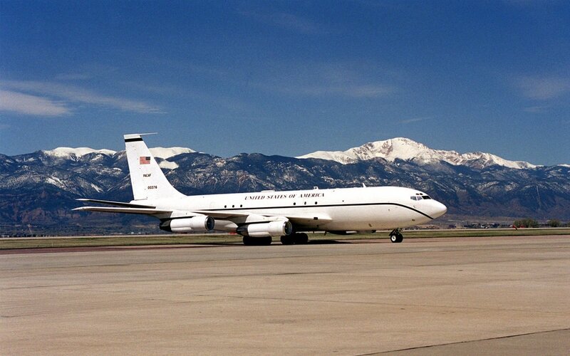 US Air Force plane on runway