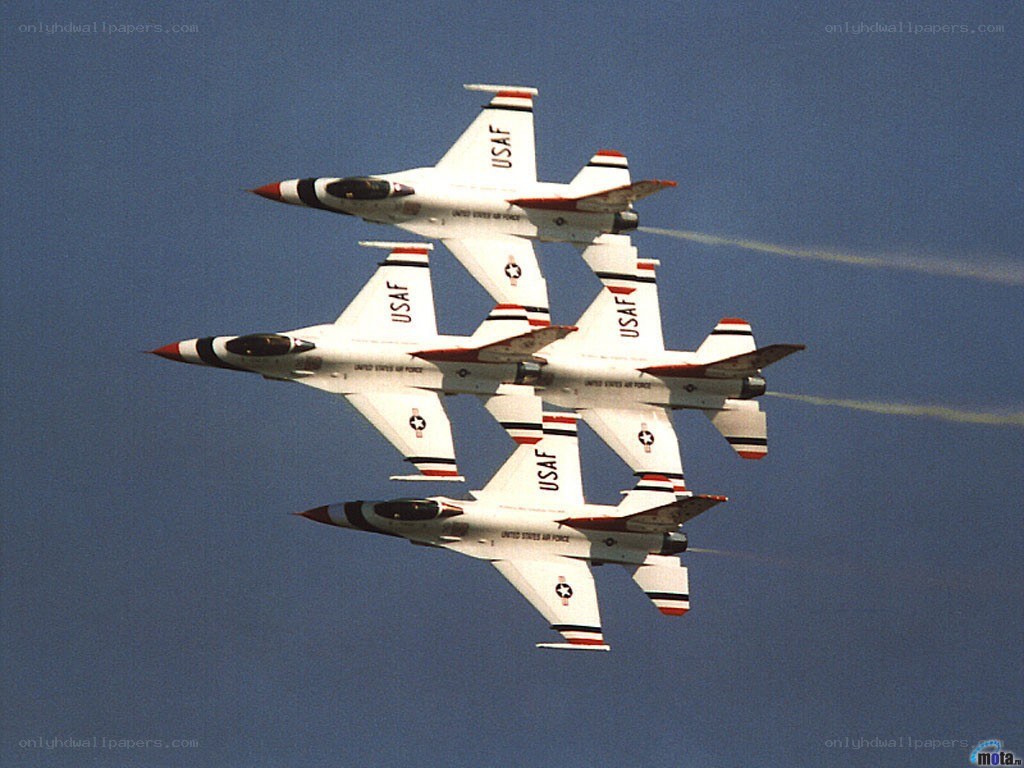 US Air Force Thunderbirds in formation