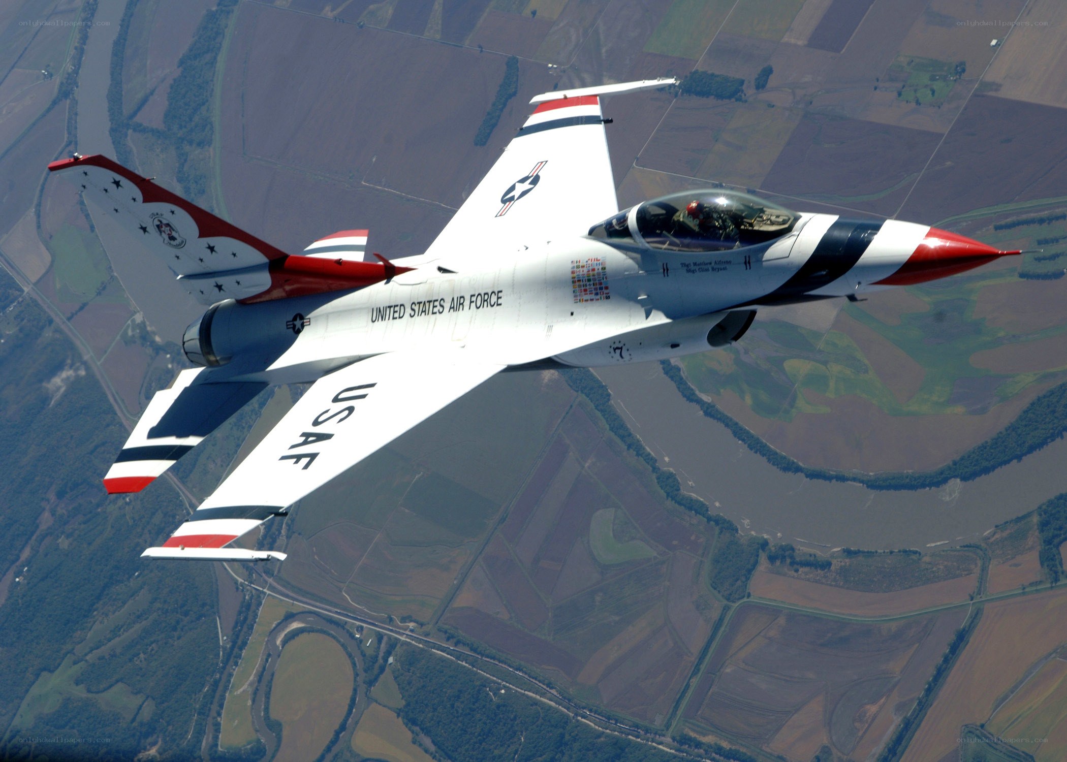 US Air Force Thunderbirds jet in flight