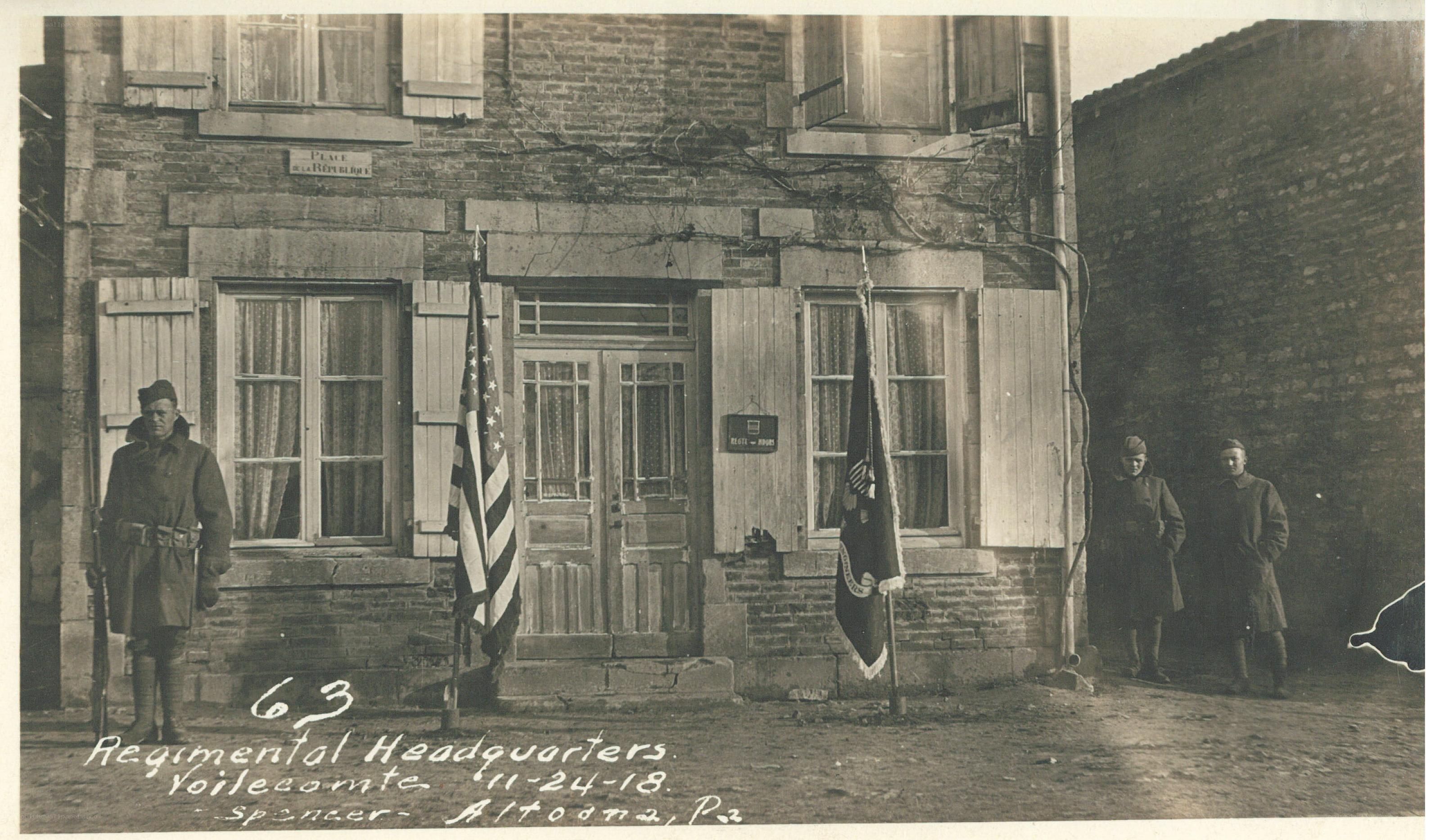 US Army at Regimental Headquarters