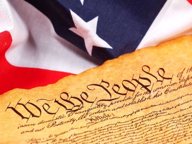 Us Constitution Document — Yellow