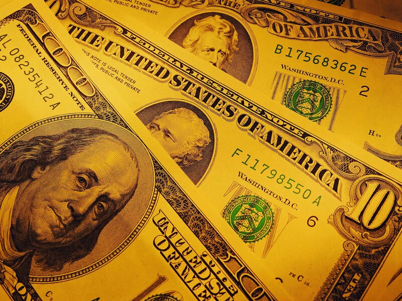 US dollar bills close-up