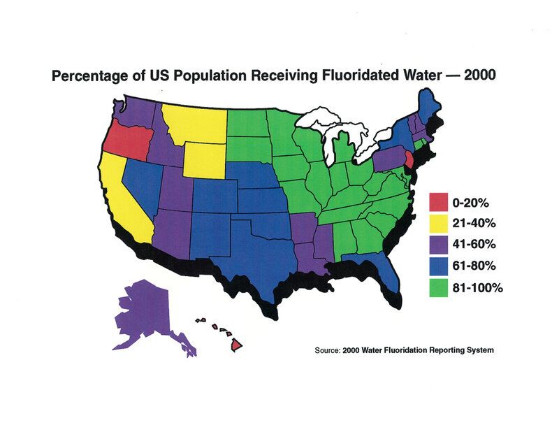 US Fluoridated Water Coverage 2000