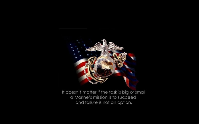 US Marine Corps Emblem — Black, Dramatic