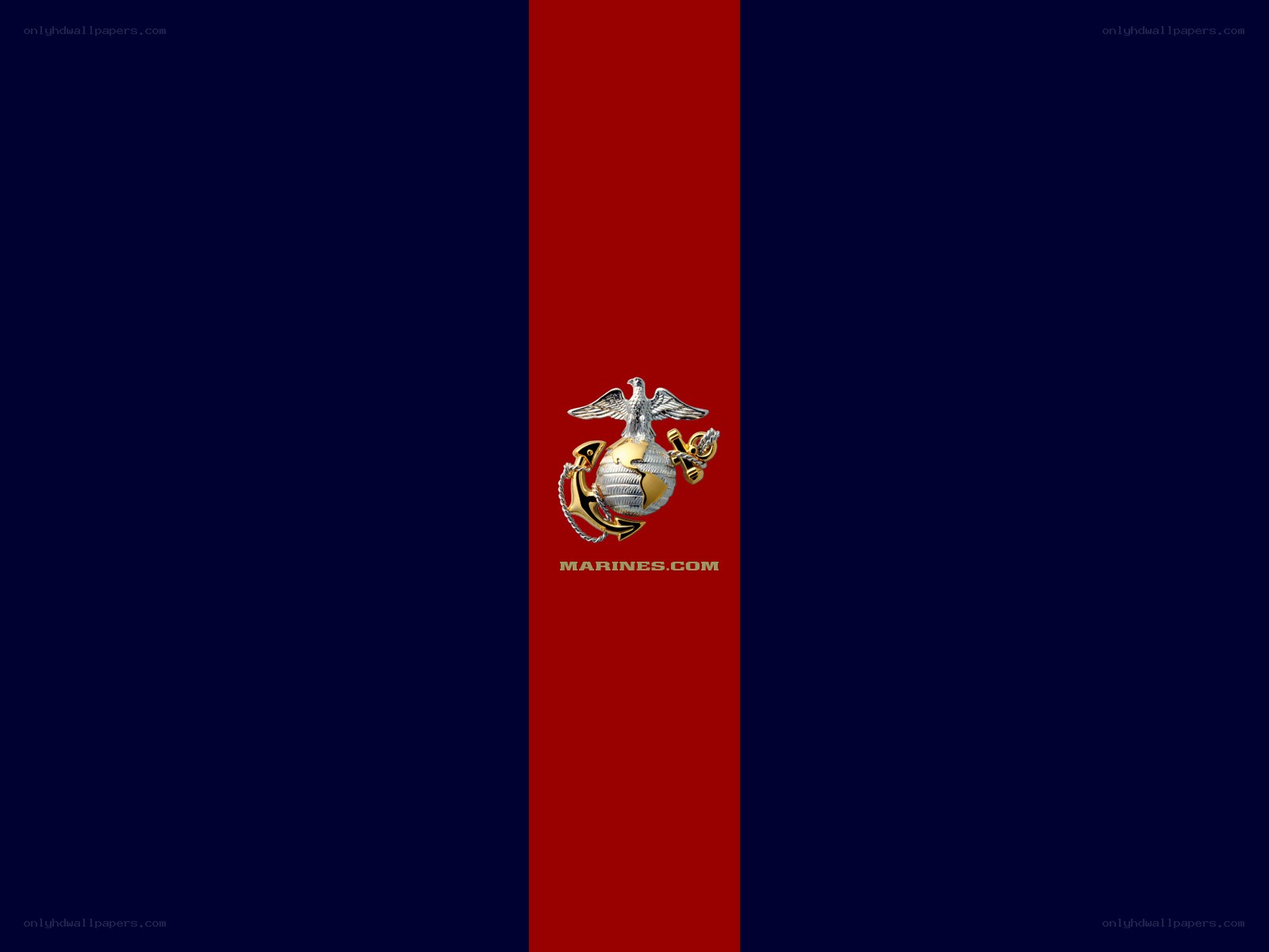 US Marine Corps emblem on red stripe