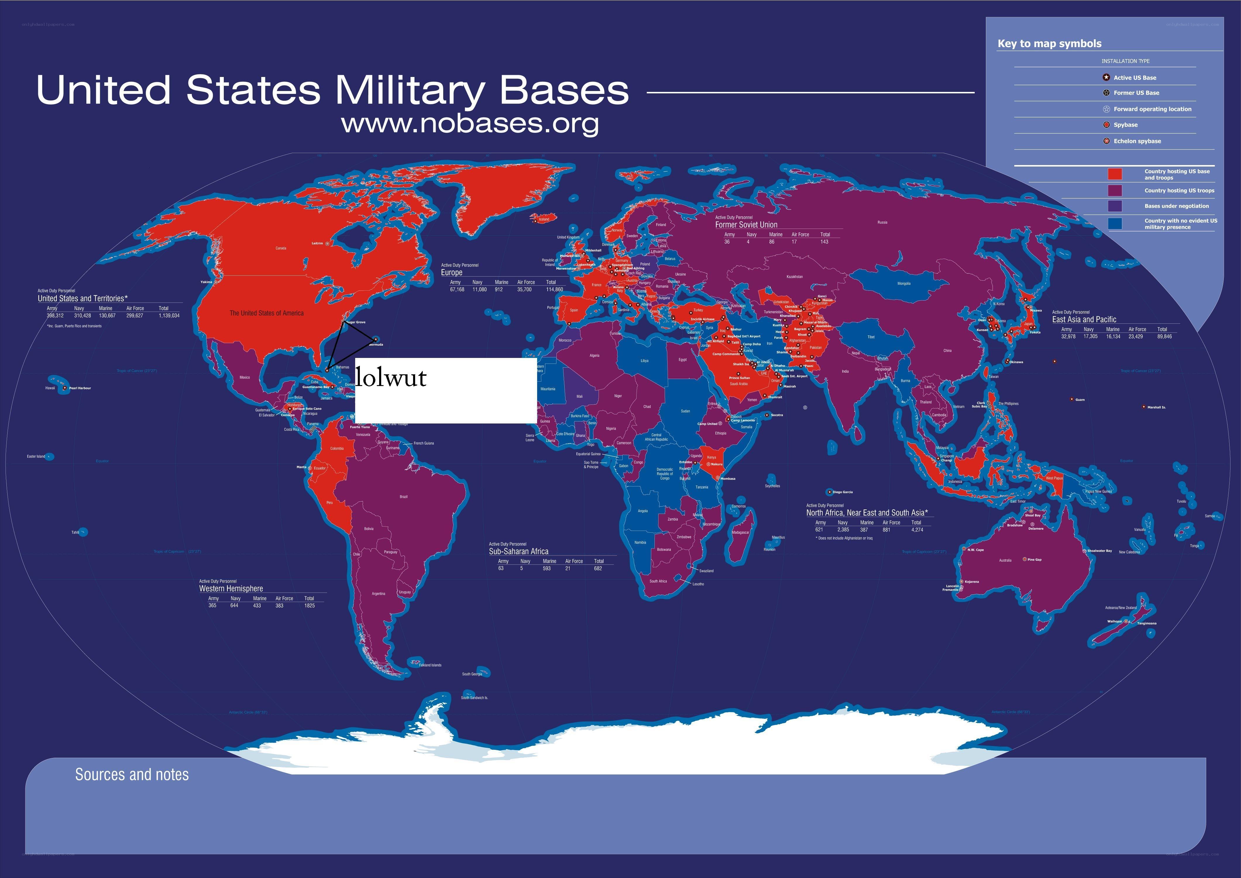 US Military Bases Map