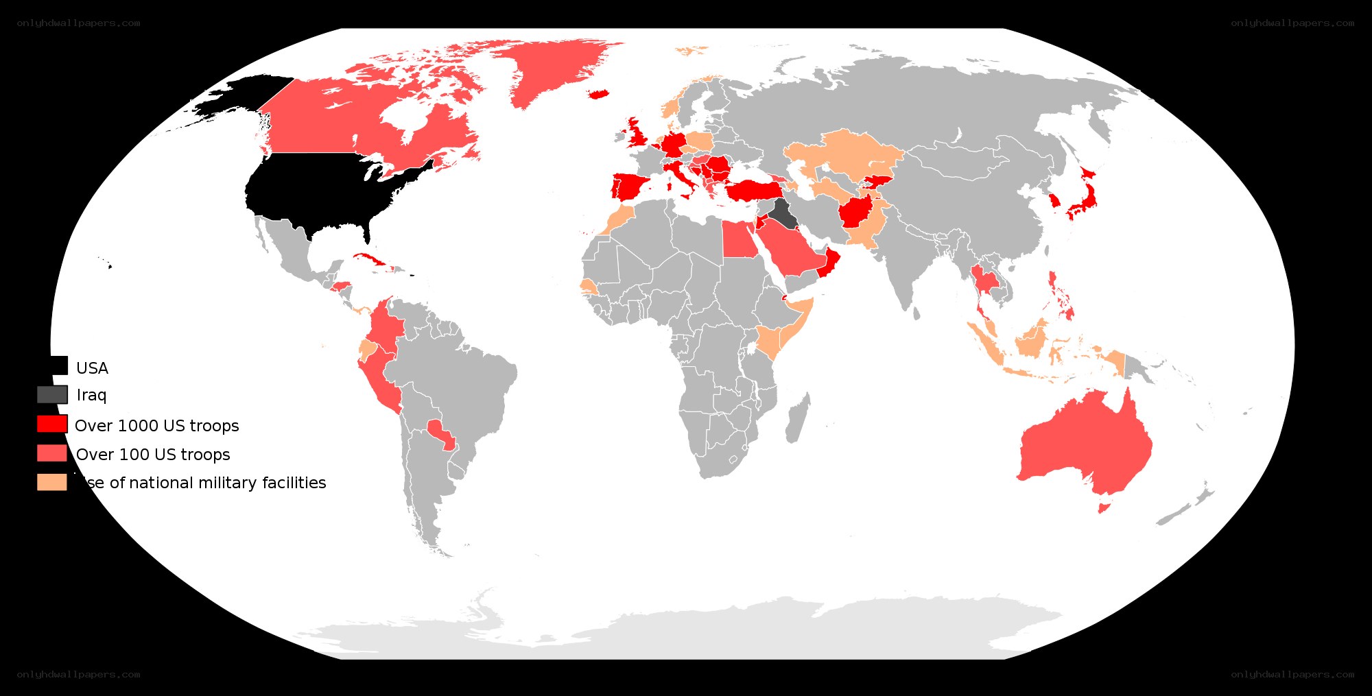 US military presence map