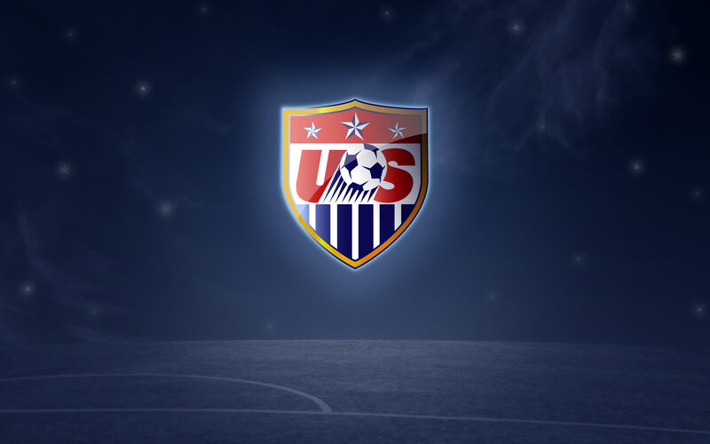 US Soccer logo on field