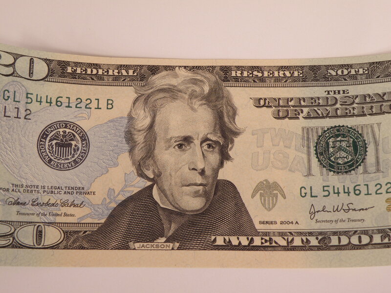 US twenty-dollar bill