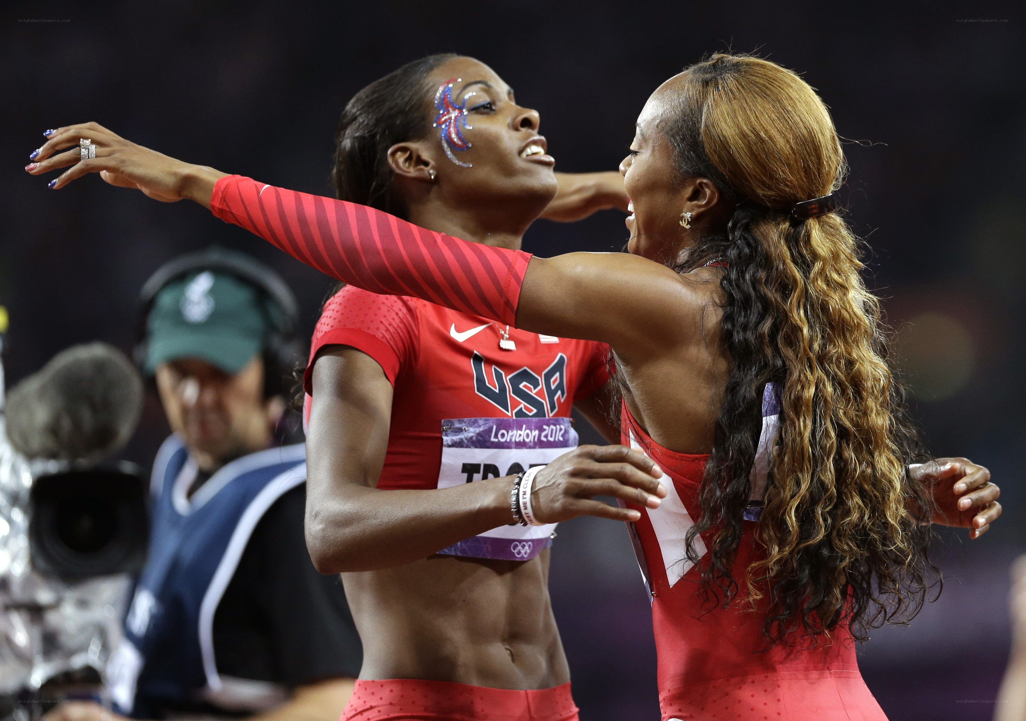 USA athletes celebrate victory