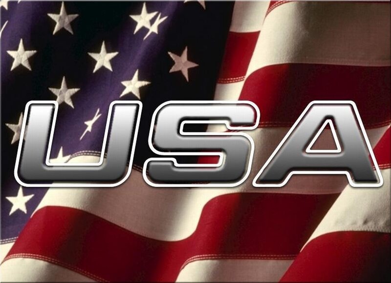 USA flag with text overlay