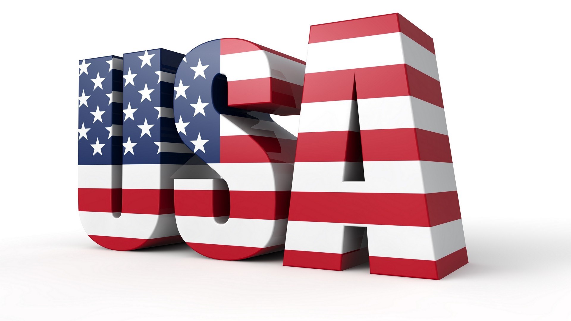 USA letters with flag design
