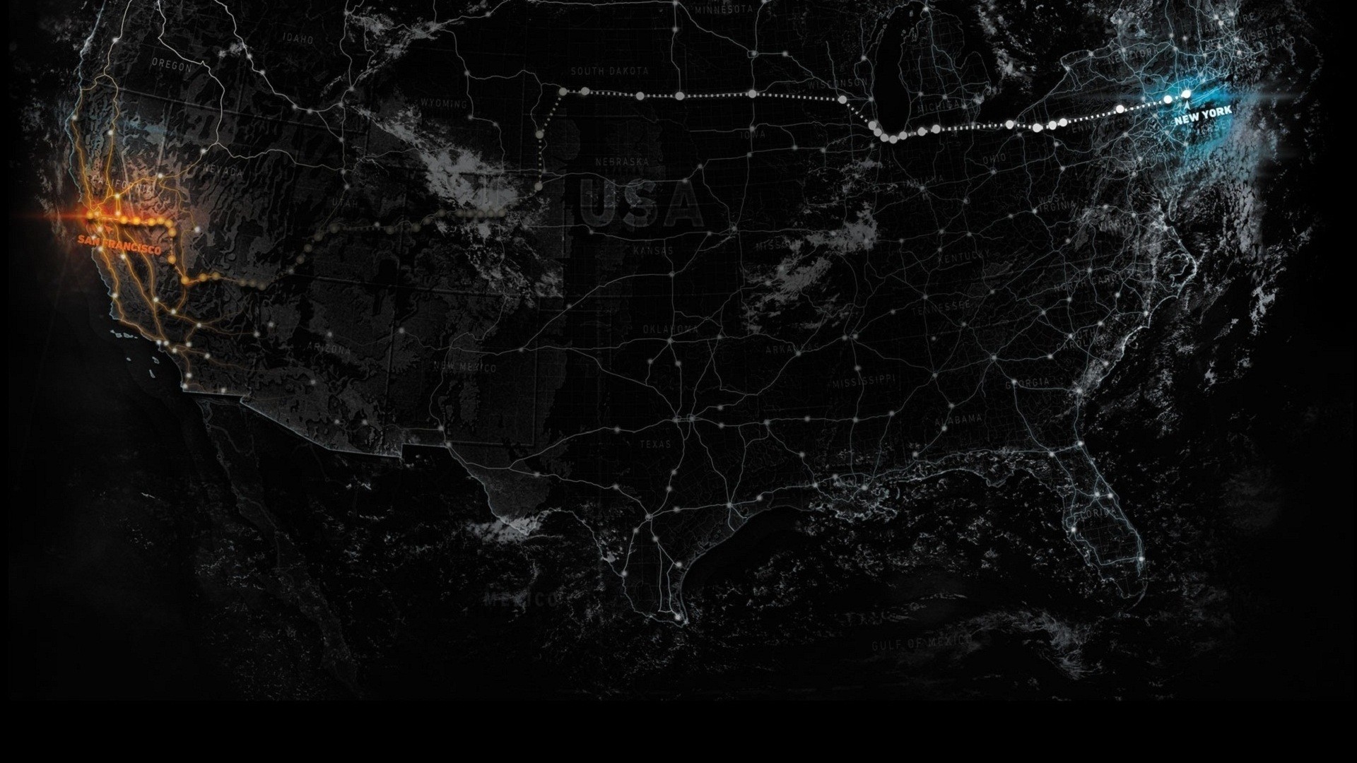 USA network map visualization