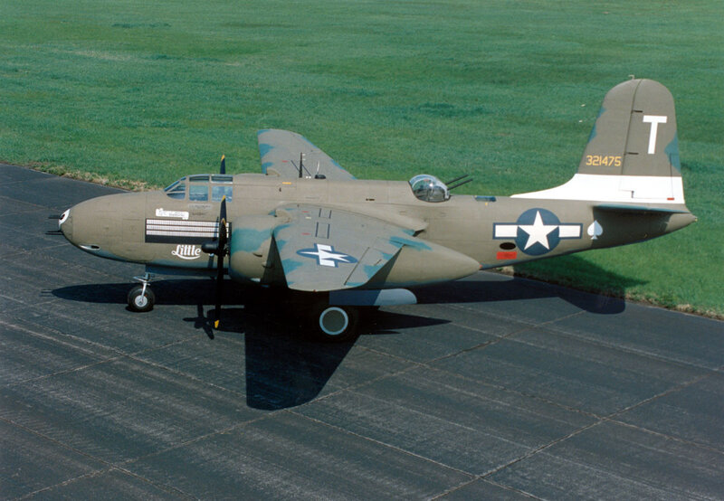 USAAF B-25 bomber on tarmac