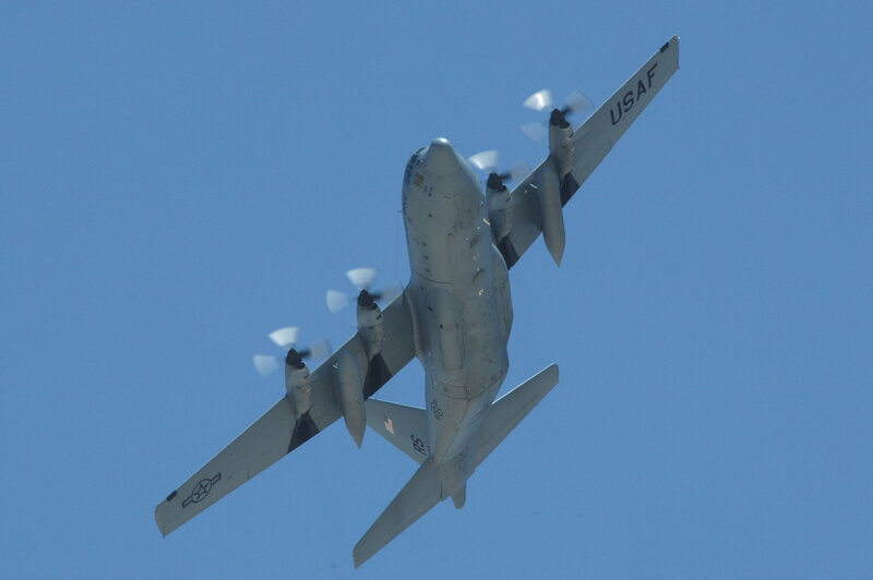 USAF C-130 Hercules in flight