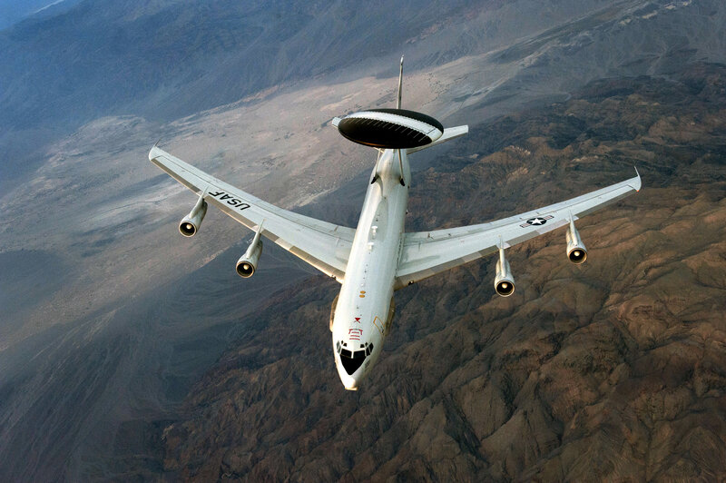 USAF E-3 Sentry Aircraft — White