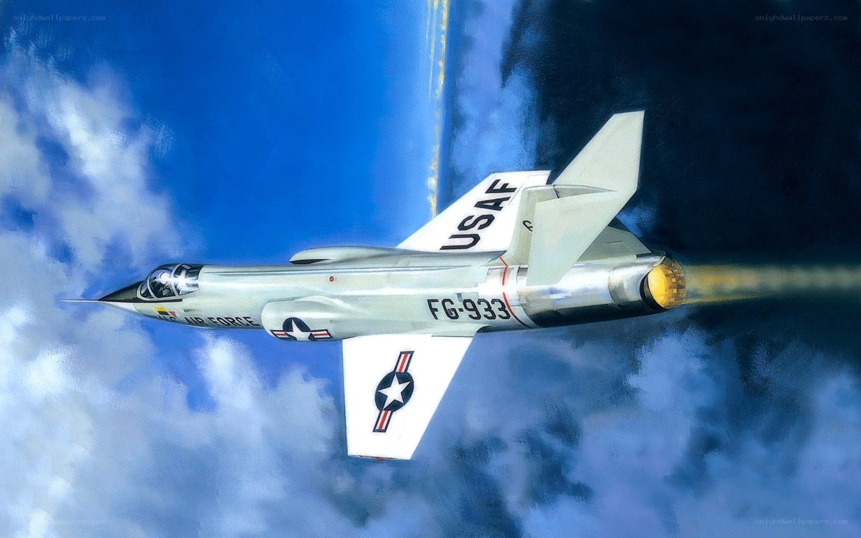 USAF jet in flight