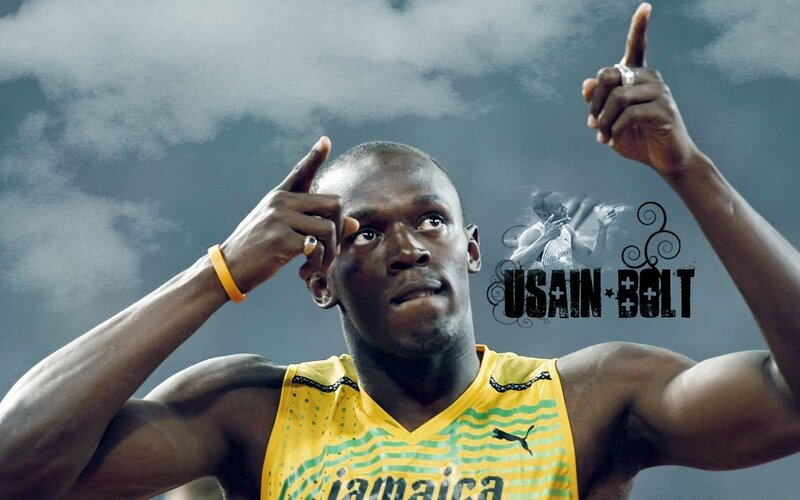 Usain Bolt Celebrating