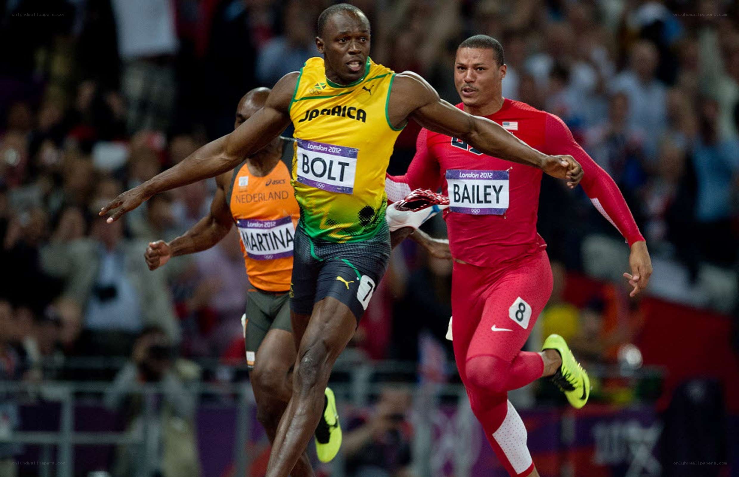Usain Bolt in action at London 2012