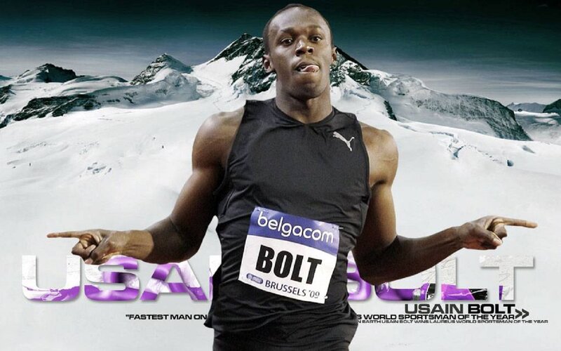 Usain Bolt Running — Black