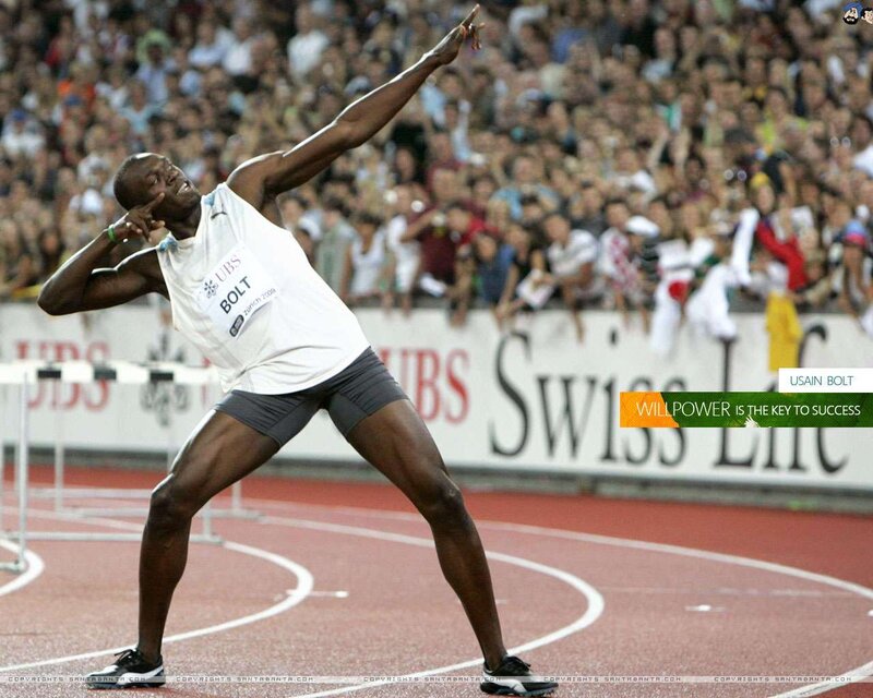 Usain Bolt Running — Red