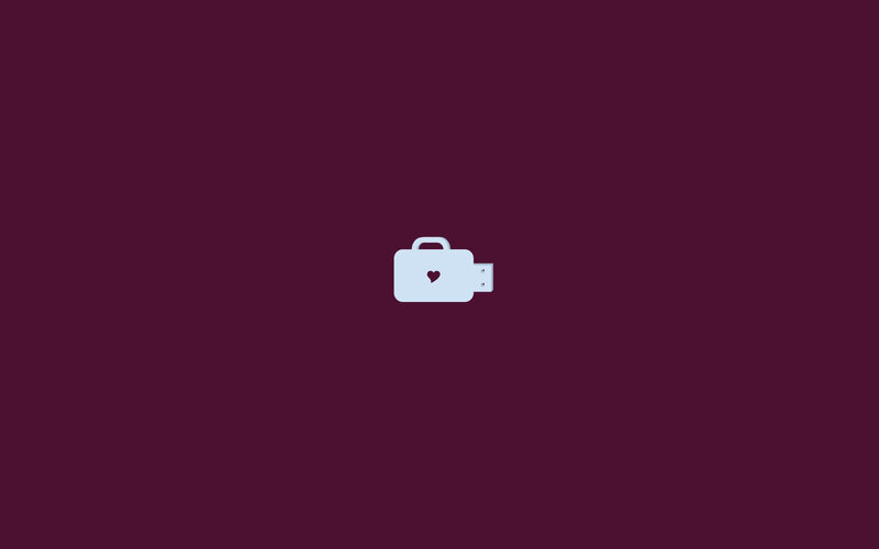 USB drive with heart icon