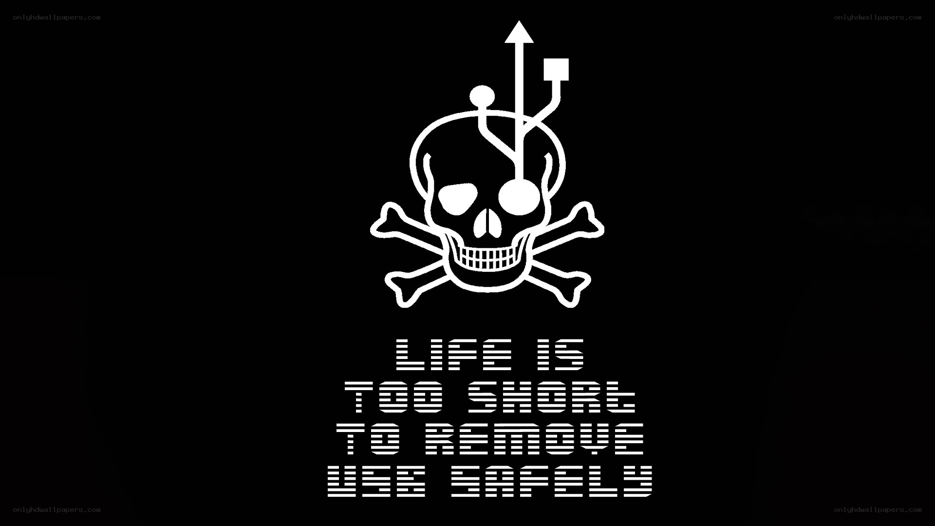 USB safety warning graphic