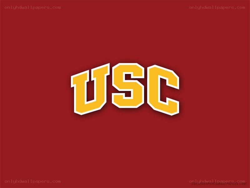 USC logo on red background